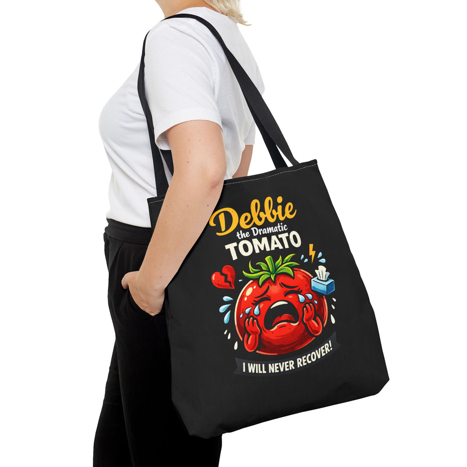 Debbie the Dramatic Tomato Tote Bag — Funny Grocery/Market Shopper Gift