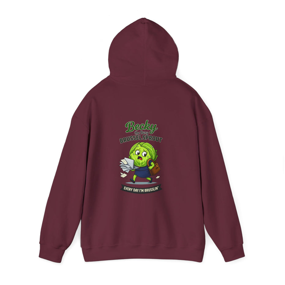 Becky the Busy Brussel Sprout | Funny Vegetable Hoodie