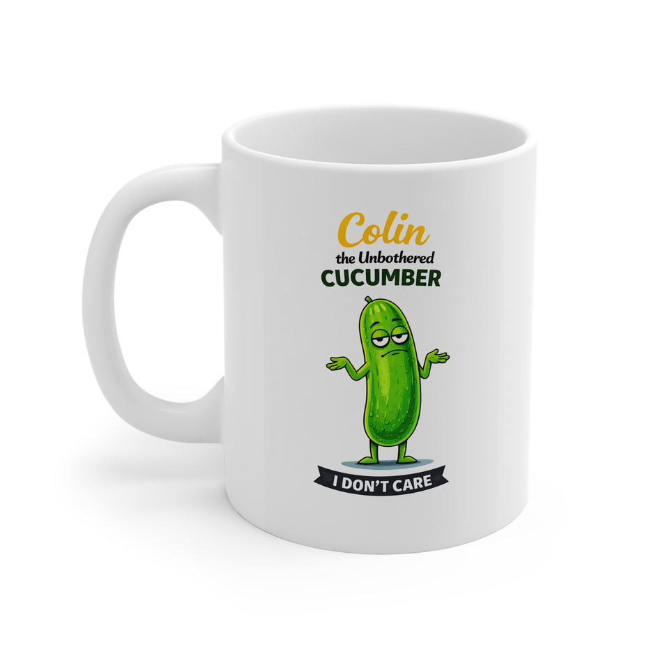 Colin the Unbothered Cucumber | Funny Vegetable Mug