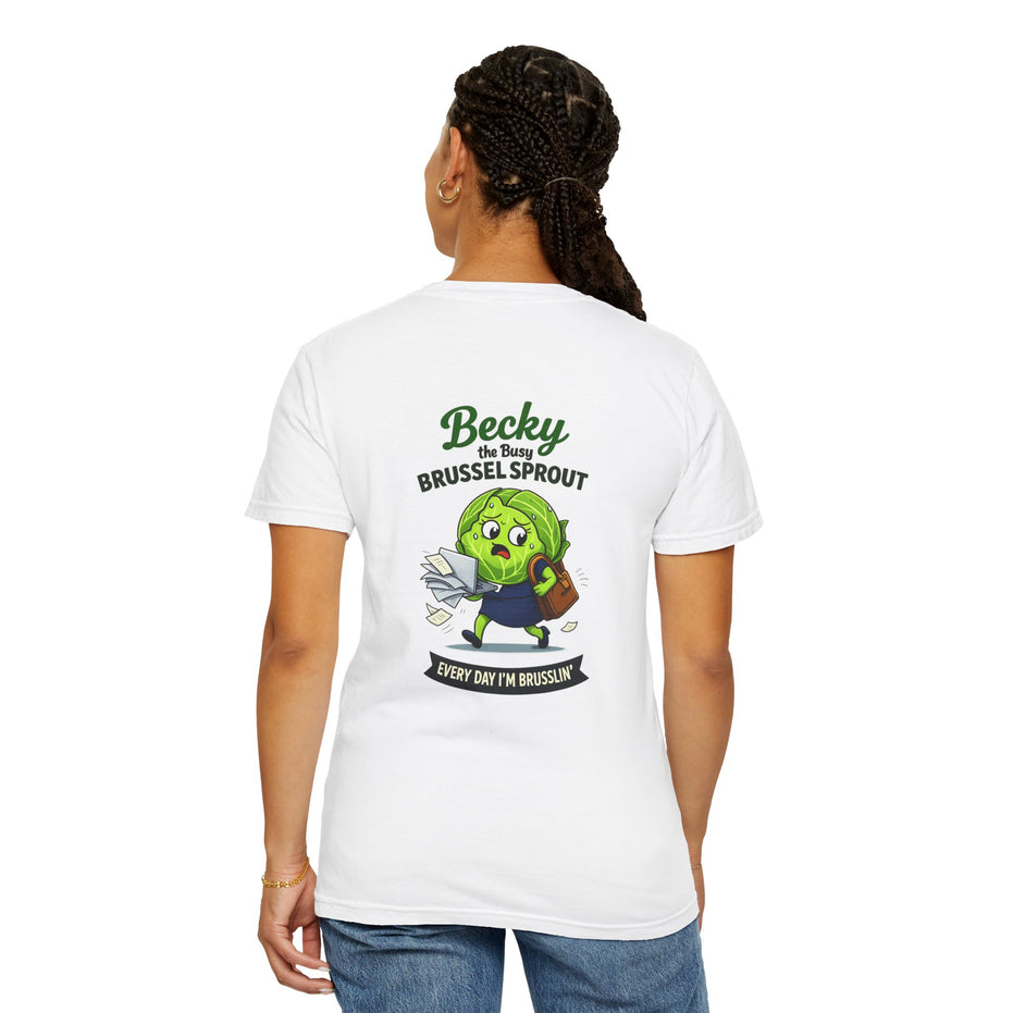 Becky the Busy Brussel Sprout | Funny Vegetable T Shirt