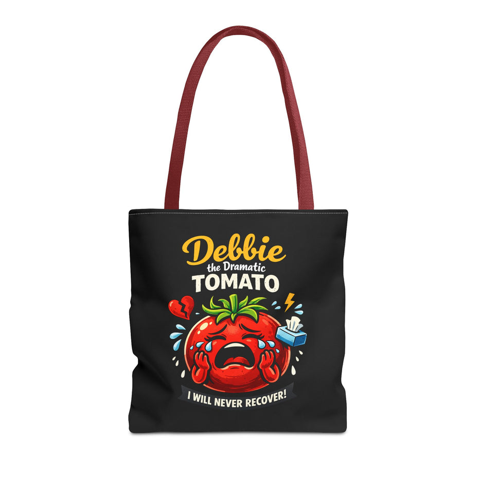 Debbie the Dramatic Tomato Tote Bag — Funny Grocery/Market Shopper Gift