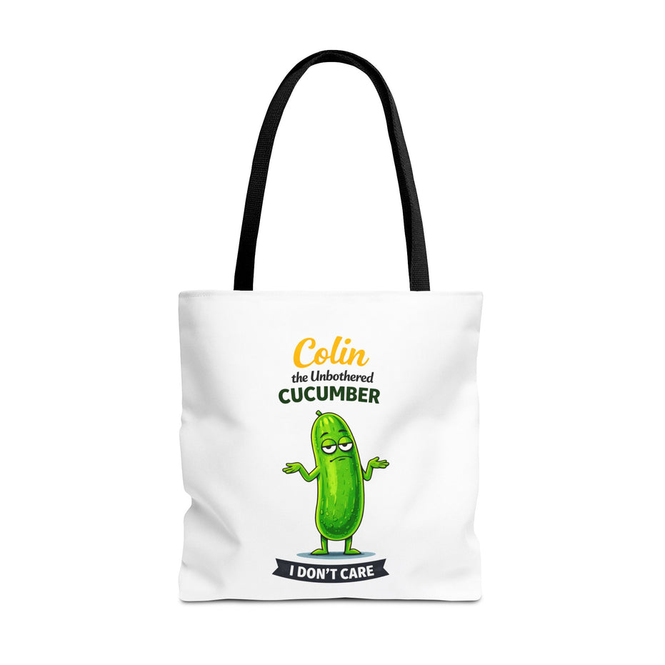 Colin the Unbothered Cucumber | Funny Vegetable Tote Bag