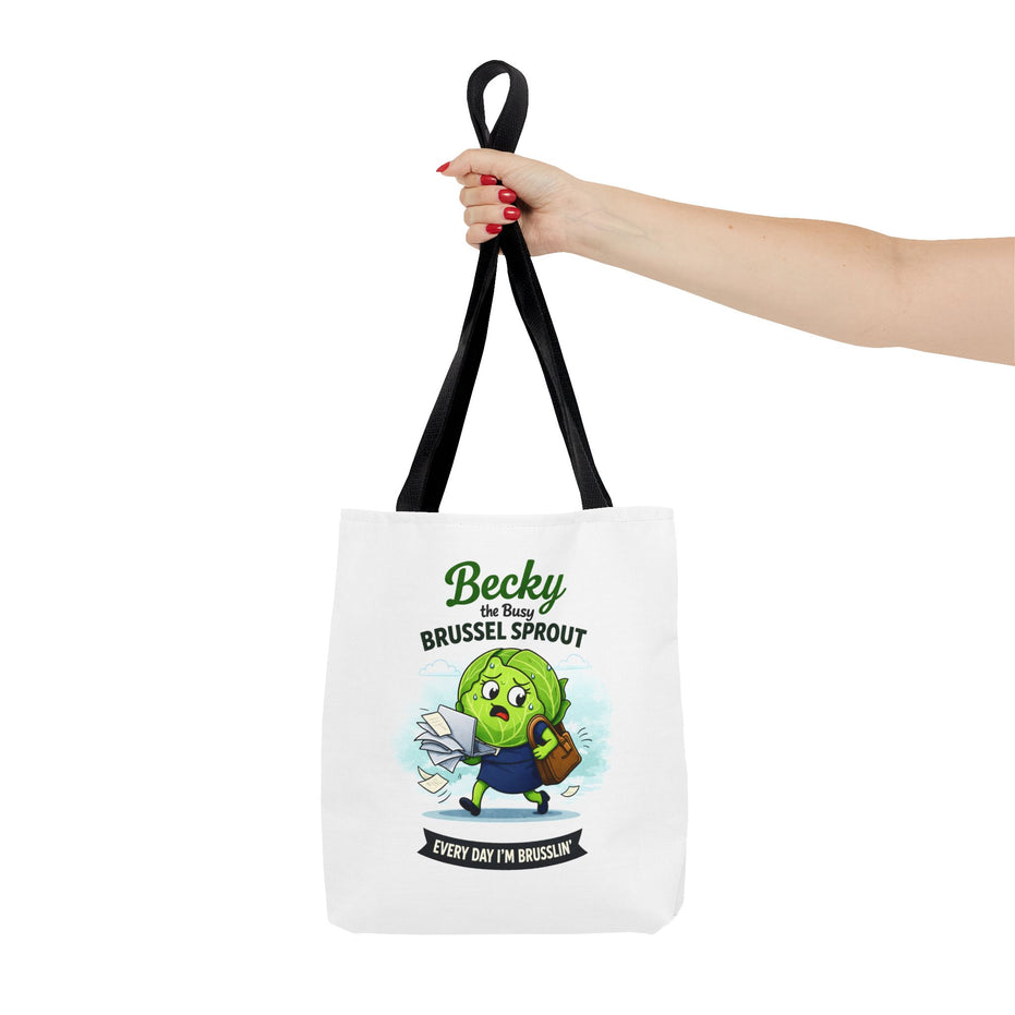 Becky the Busy Brussel Sprout | Funny Vegetable Tote Bag