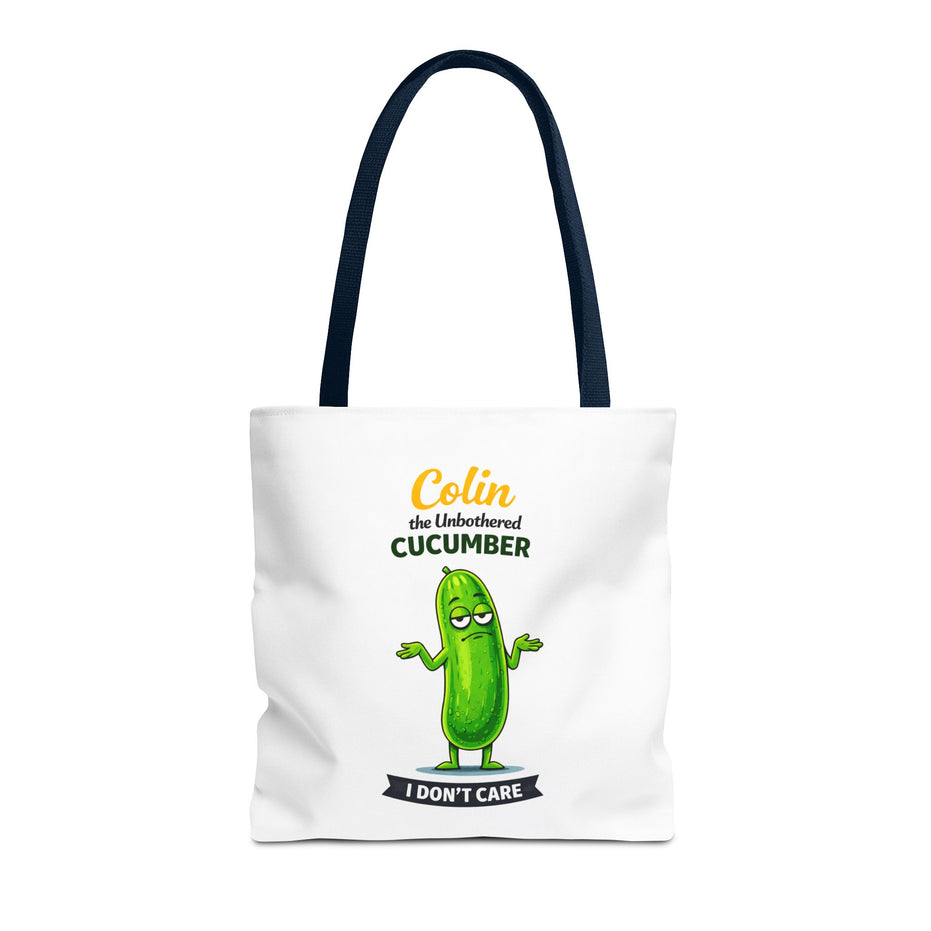 Colin the Unbothered Cucumber | Funny Vegetable Tote Bag