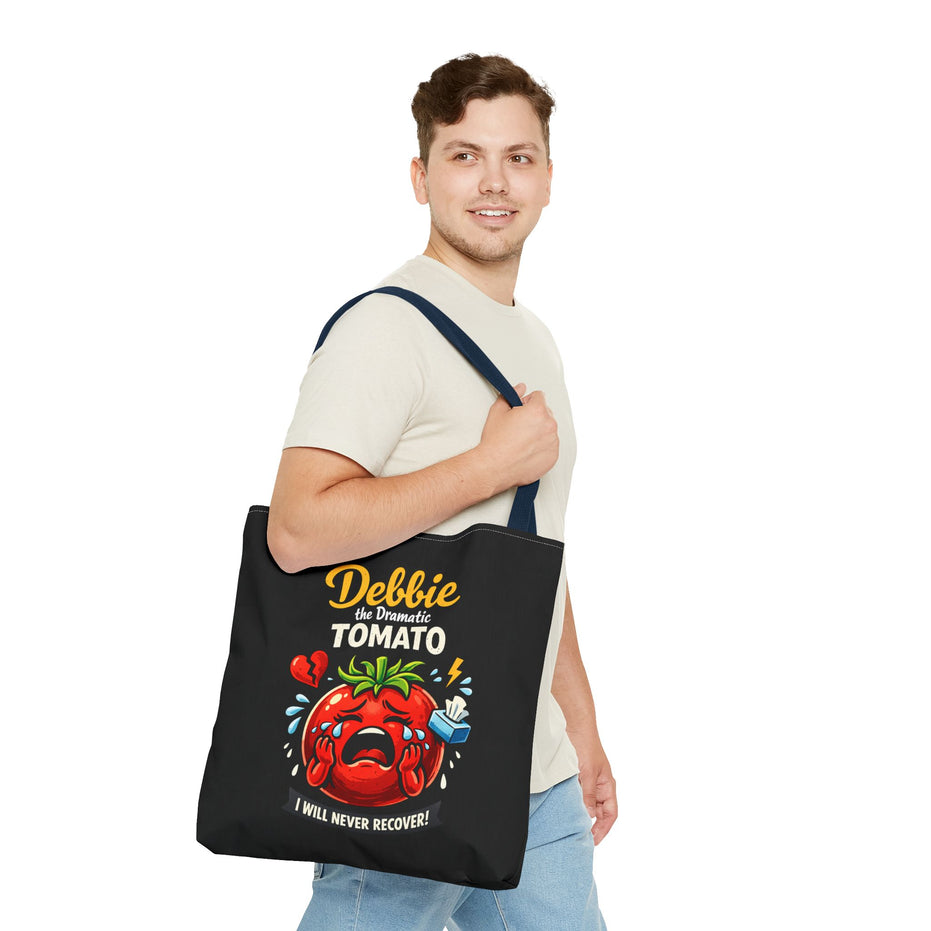 Debbie the Dramatic Tomato Tote Bag — Funny Grocery/Market Shopper Gift