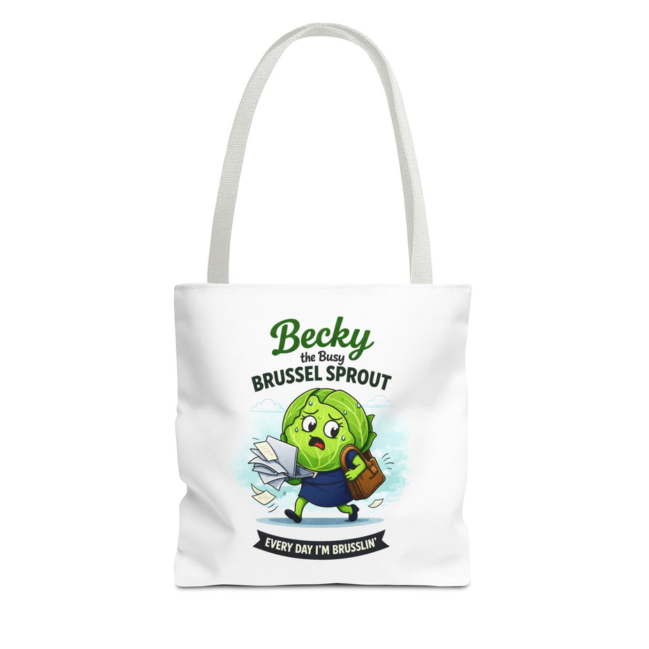 Becky the Busy Brussel Sprout | Funny Vegetable Tote Bag
