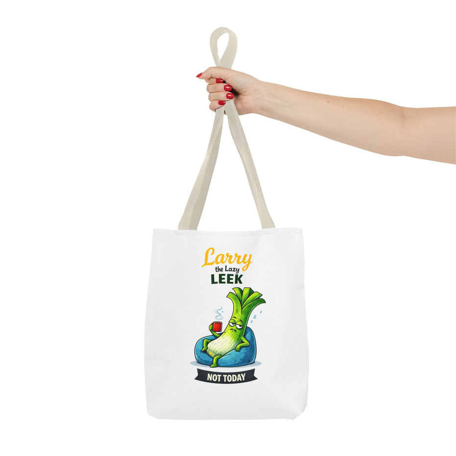 Larry the Lazy Leek | Funny Vegetable Tote Bag