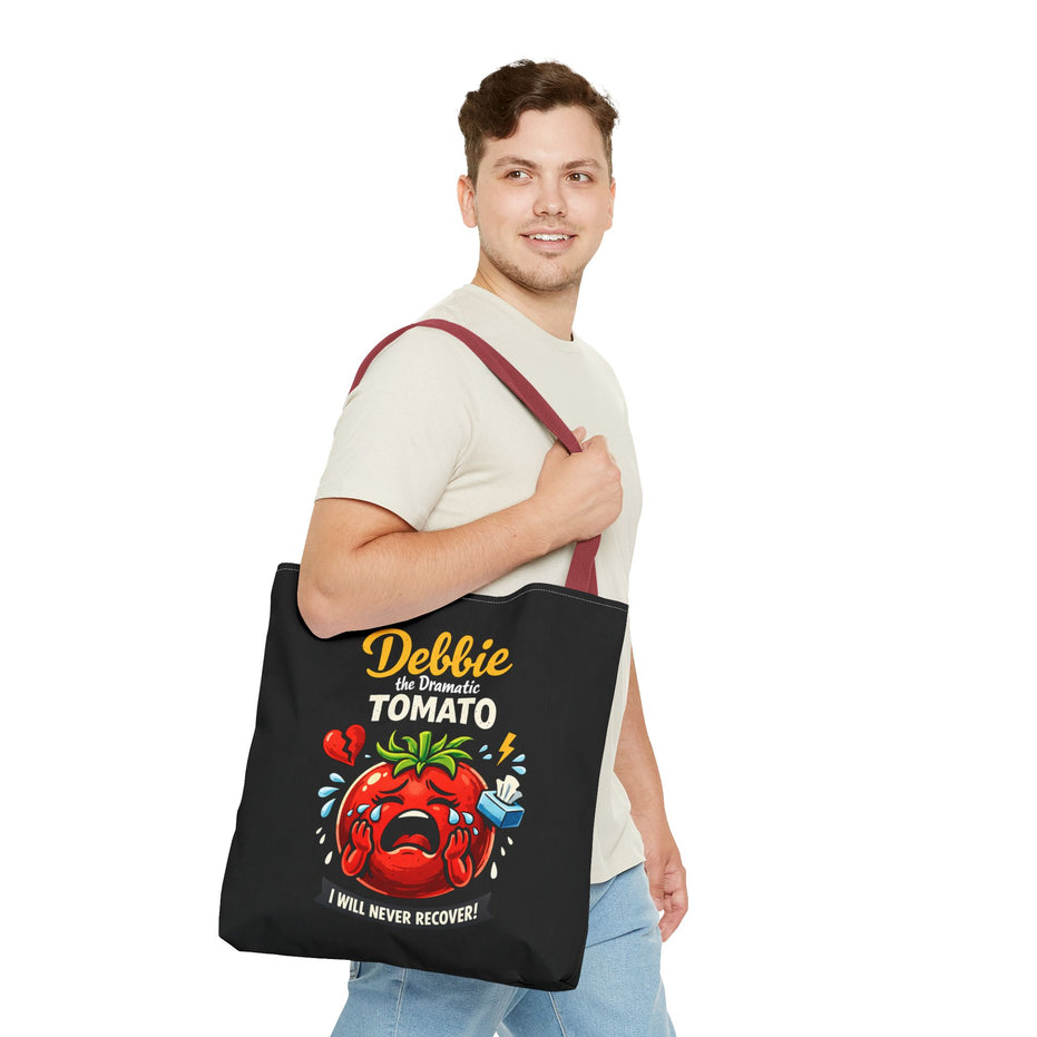 Debbie the Dramatic Tomato Tote Bag — Funny Grocery/Market Shopper Gift