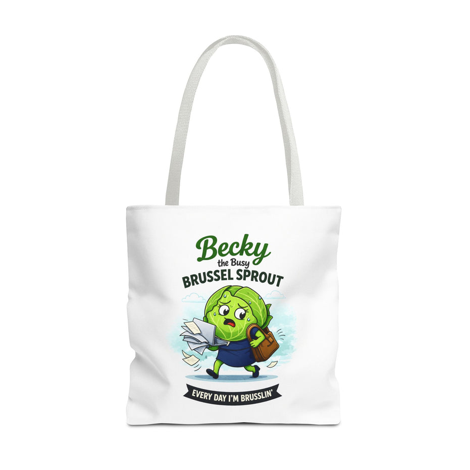 Becky the Busy Brussel Sprout | Funny Vegetable Tote Bag