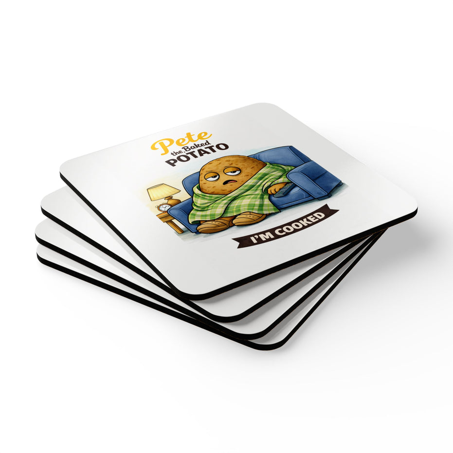 Pete the Baked Potato | Funny Vegetable Coaster Set