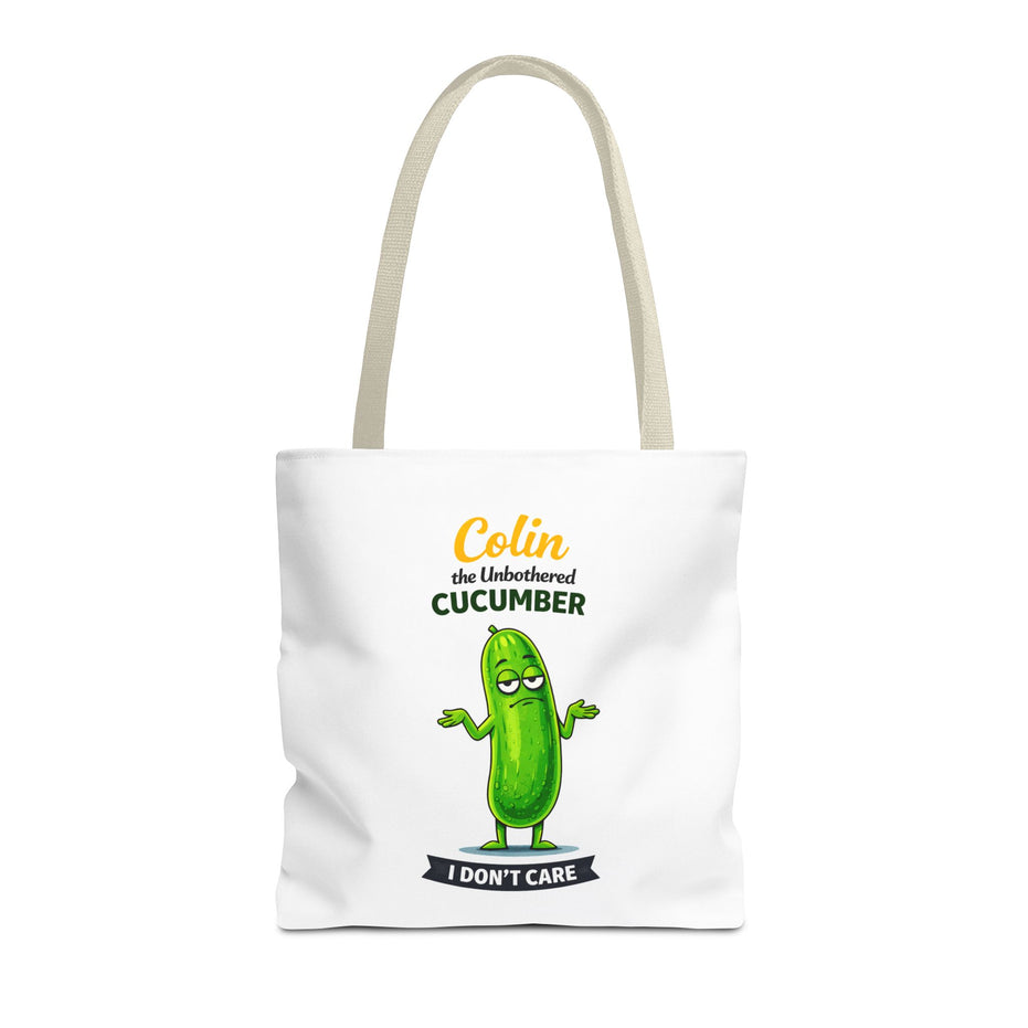 Colin the Unbothered Cucumber | Funny Vegetable Tote Bag