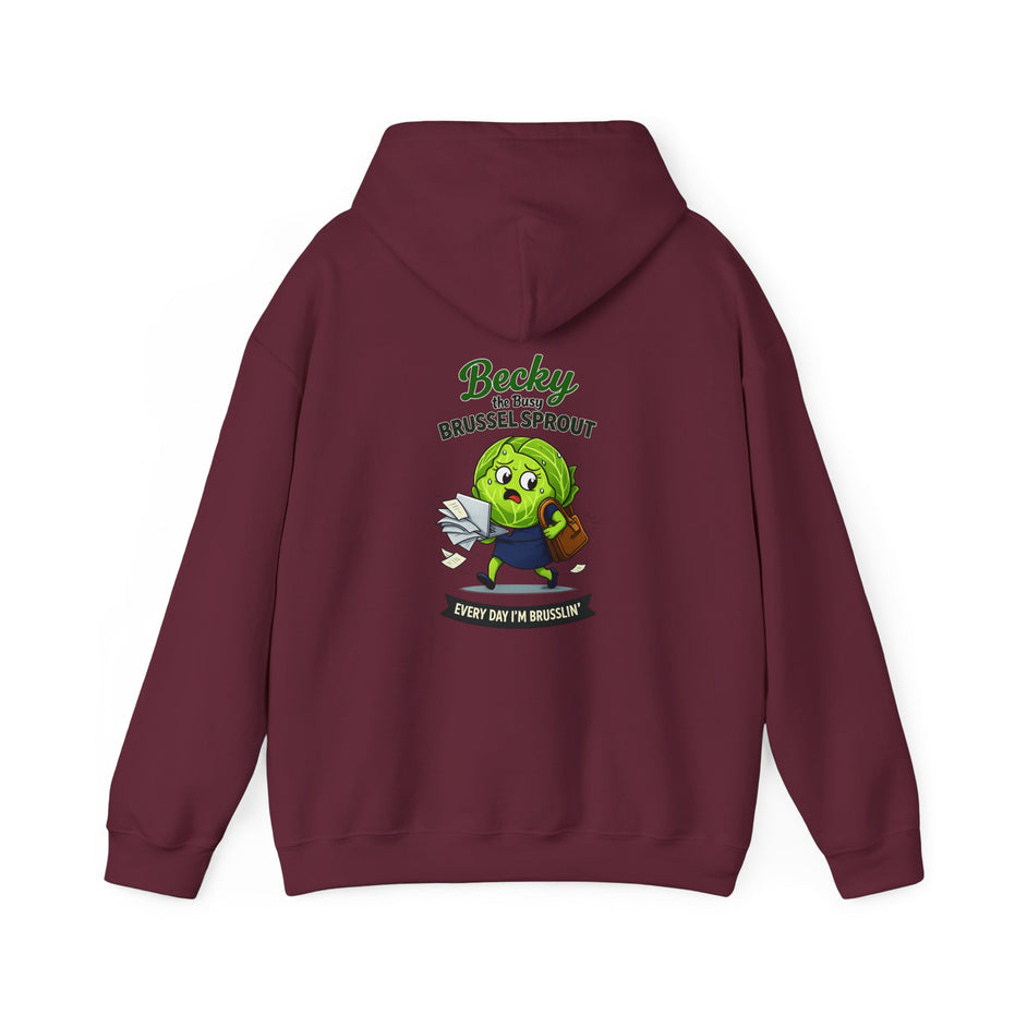 Becky the Busy Brussel Sprout | Funny Vegetable Hoodie