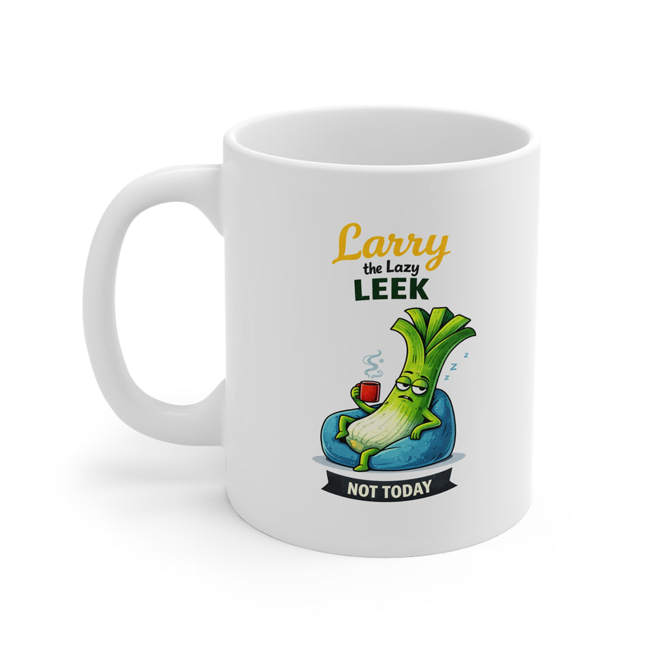 Larry the Lazy Leek | Funny Vegetable Mug