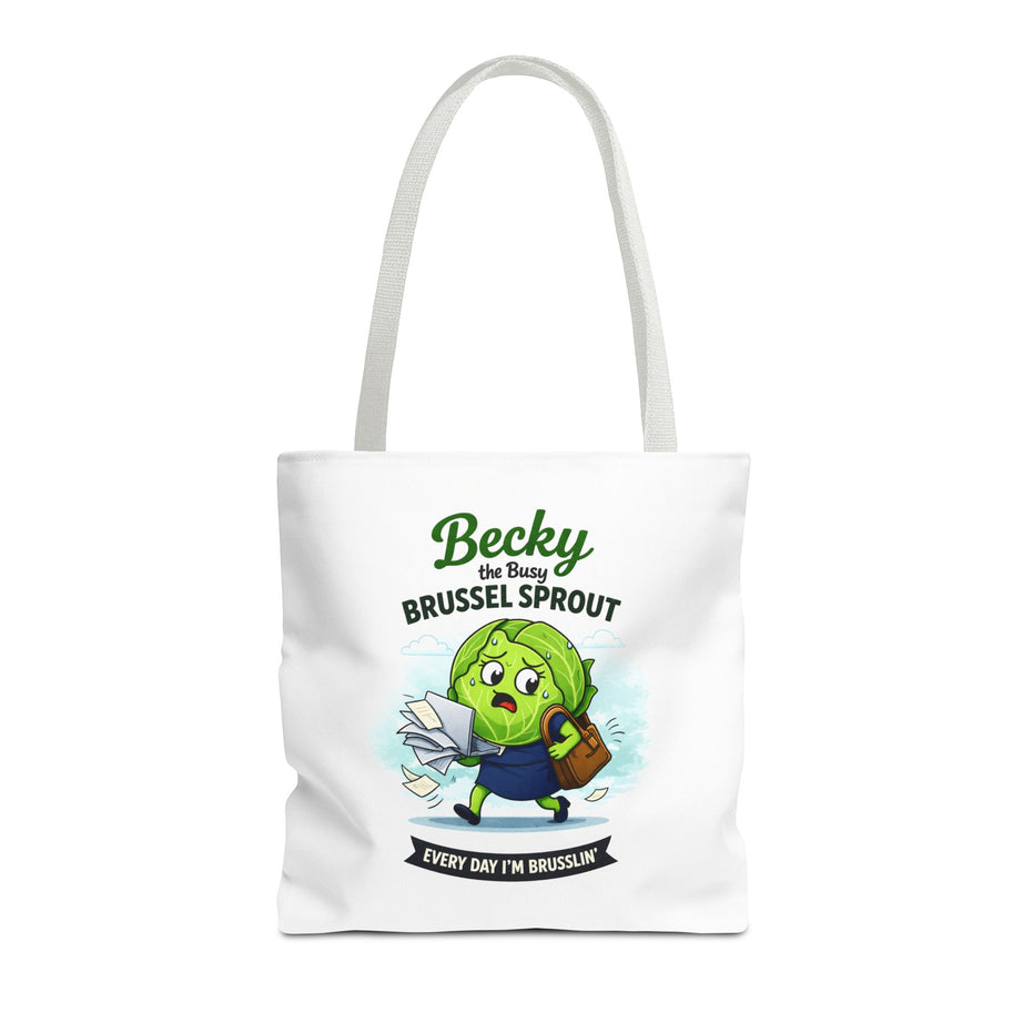 Becky the Busy Brussel Sprout | Funny Vegetable Tote Bag