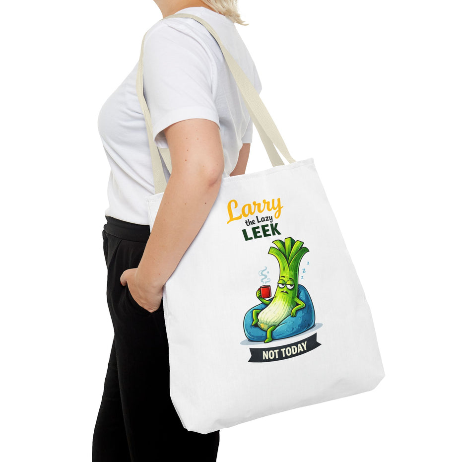 Larry the Lazy Leek | Funny Vegetable Tote Bag