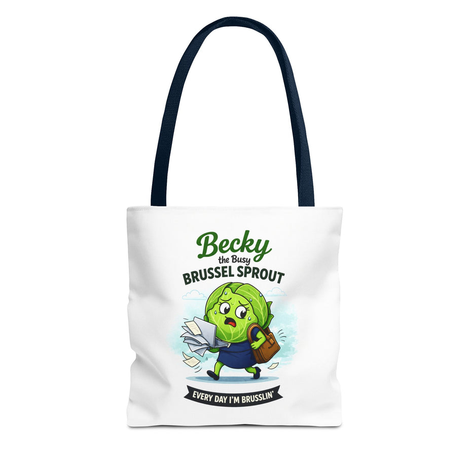 Becky the Busy Brussel Sprout | Funny Vegetable Tote Bag