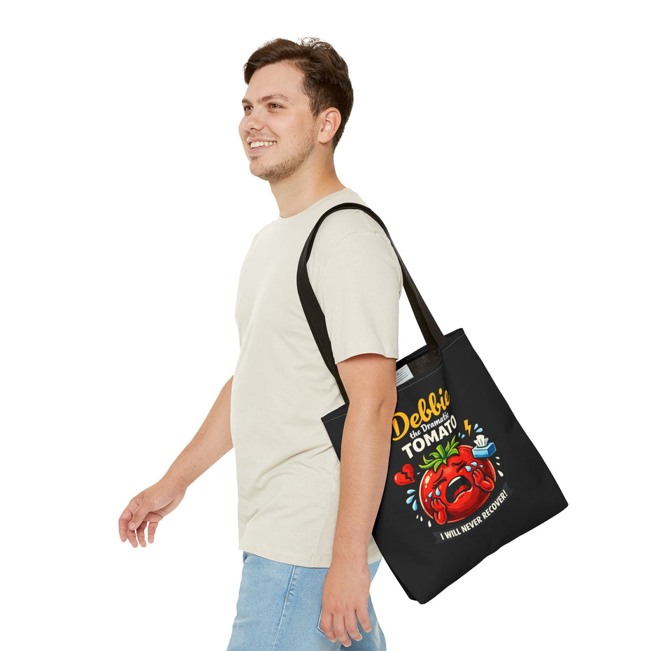 Debbie the Dramatic Tomato Tote Bag — Funny Grocery/Market Shopper Gift