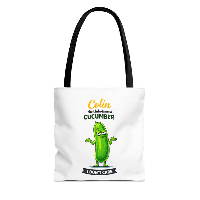 Colin the Unbothered Cucumber | Funny Vegetable Tote Bag