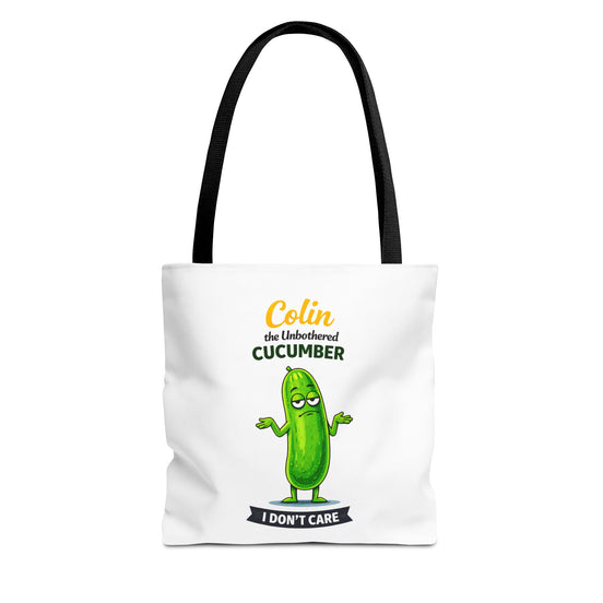 Colin the Unbothered Cucumber | Funny Vegetable Tote Bag