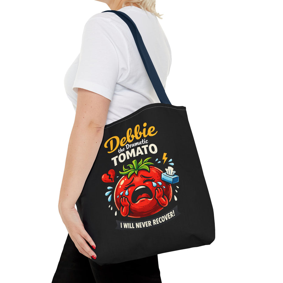 Debbie the Dramatic Tomato Tote Bag — Funny Grocery/Market Shopper Gift