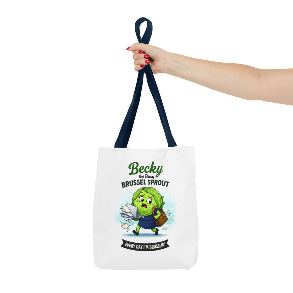 Becky the Busy Brussel Sprout | Funny Vegetable Tote Bag