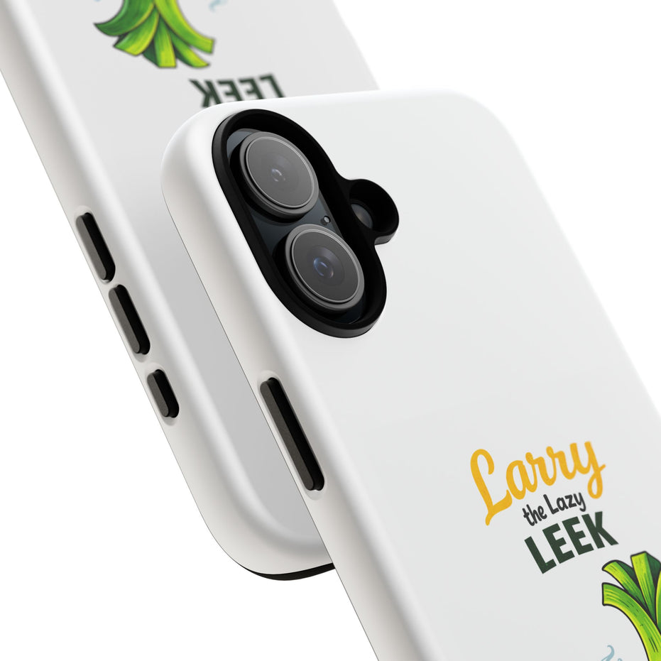 Cute 'Larry the Lazy Leek' Phone Case – Funny Vegetable Cartoon Tough Case, "Not Today"