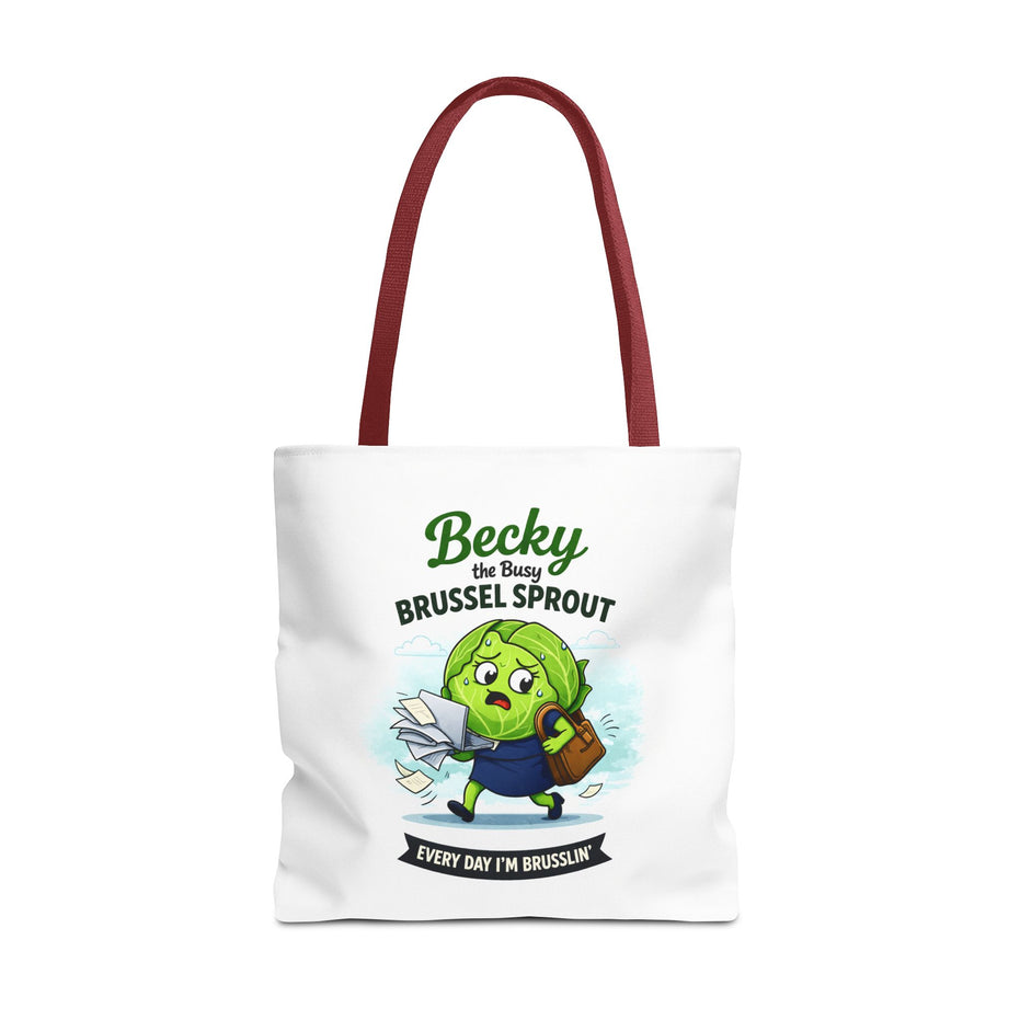 Becky the Busy Brussel Sprout | Funny Vegetable Tote Bag