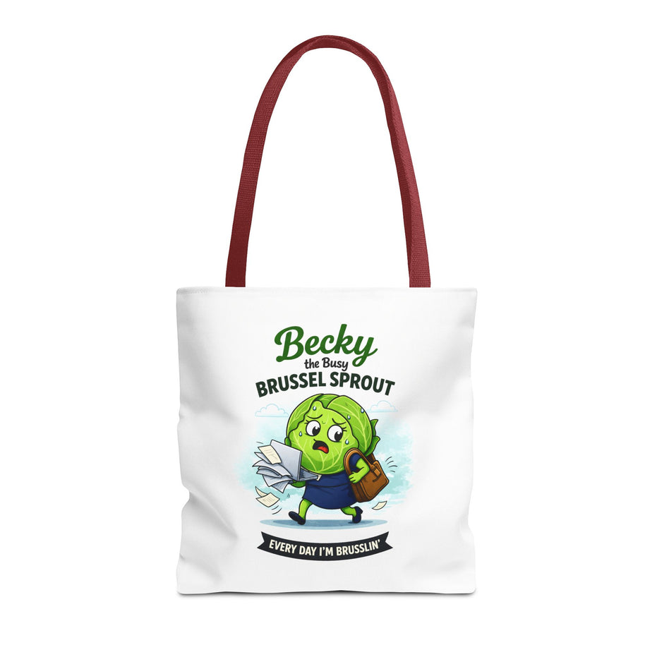 Becky the Busy Brussel Sprout | Funny Vegetable Tote Bag