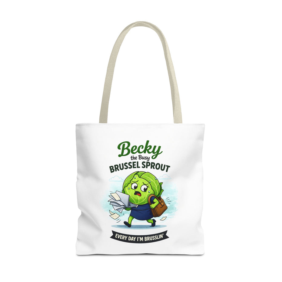 Becky the Busy Brussel Sprout | Funny Vegetable Tote Bag