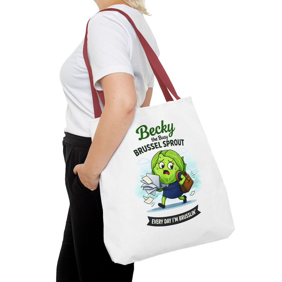 Becky the Busy Brussel Sprout | Funny Vegetable Tote Bag
