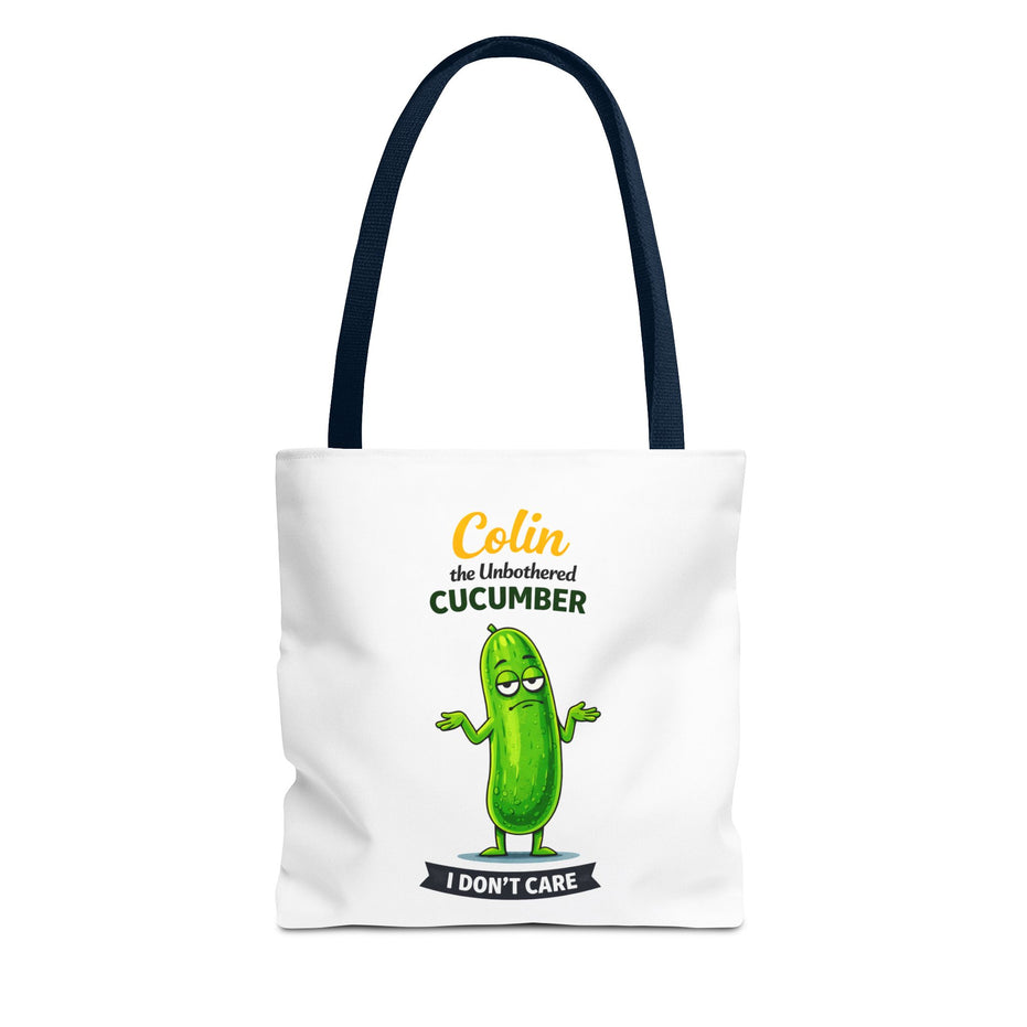 Colin the Unbothered Cucumber | Funny Vegetable Tote Bag