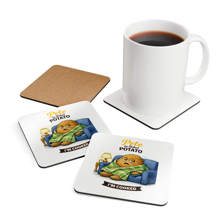 Pete the Baked Potato | Funny Vegetable Coaster Set