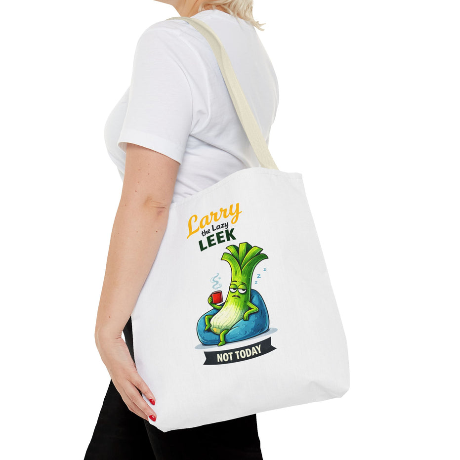Larry the Lazy Leek | Funny Vegetable Tote Bag