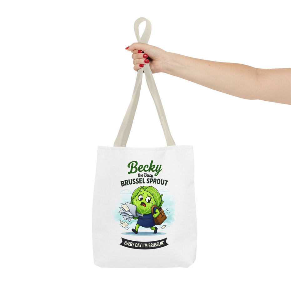 Becky the Busy Brussel Sprout | Funny Vegetable Tote Bag