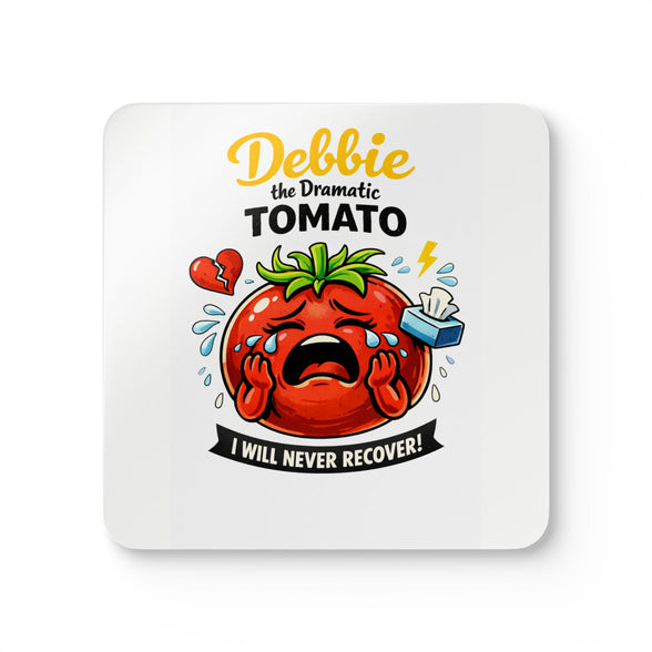 Debbie the Dramatic Tomato | Funny Vegetable Coaster Set