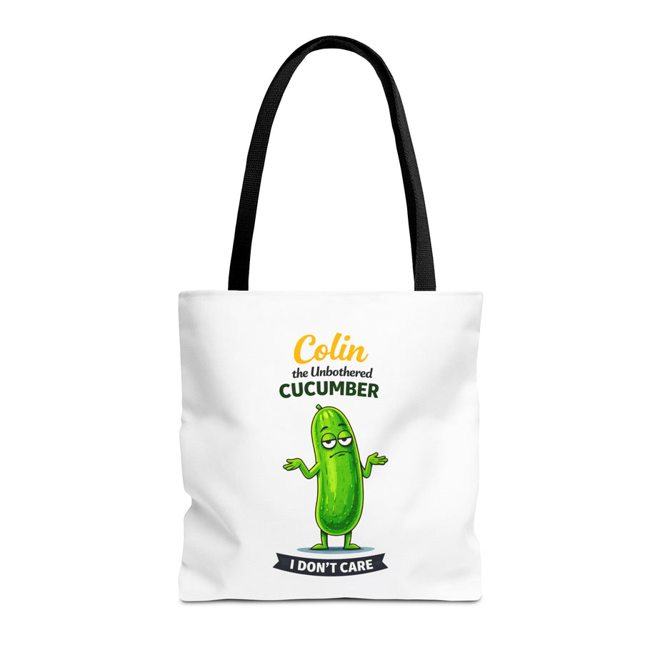 Colin the Unbothered Cucumber | Funny Vegetable Tote Bag