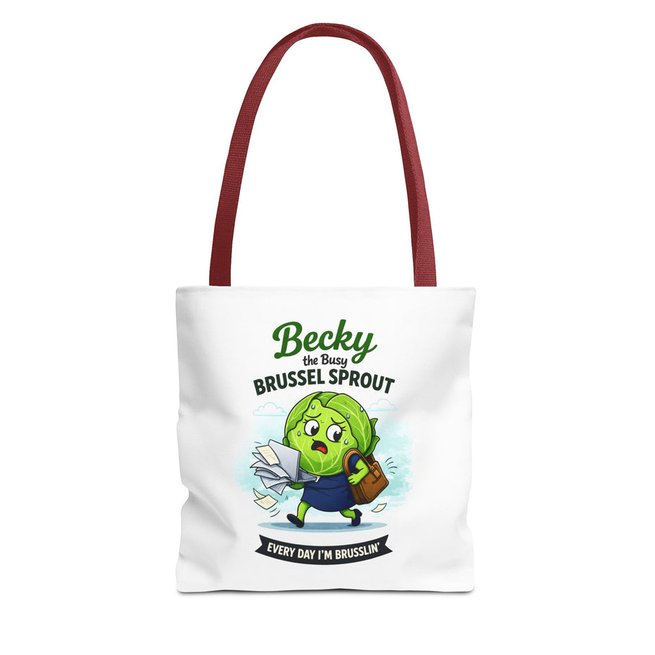 Becky the Busy Brussel Sprout | Funny Vegetable Tote Bag