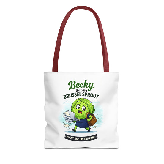 Becky the Busy Brussel Sprout | Funny Vegetable Tote Bag