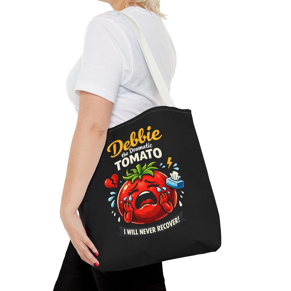 Debbie the Dramatic Tomato Tote Bag — Funny Grocery/Market Shopper Gift