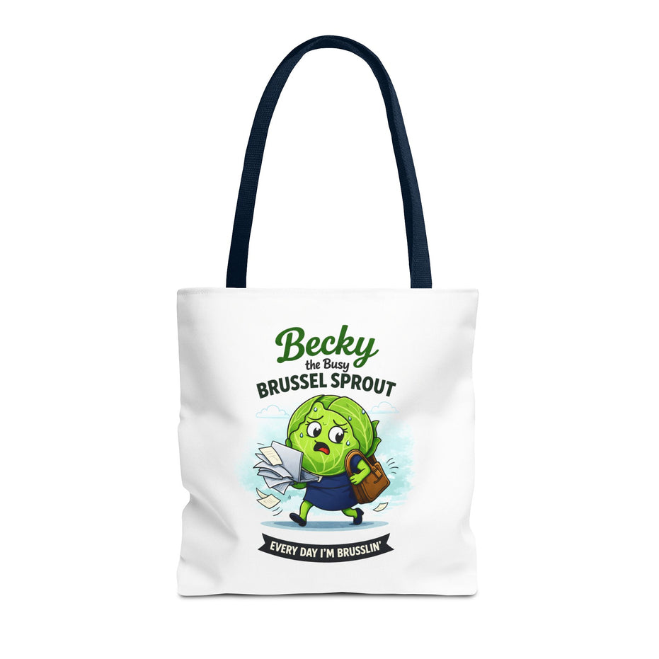 Becky the Busy Brussel Sprout | Funny Vegetable Tote Bag