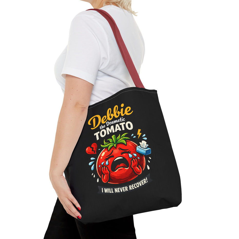 Debbie the Dramatic Tomato Tote Bag — Funny Grocery/Market Shopper Gift