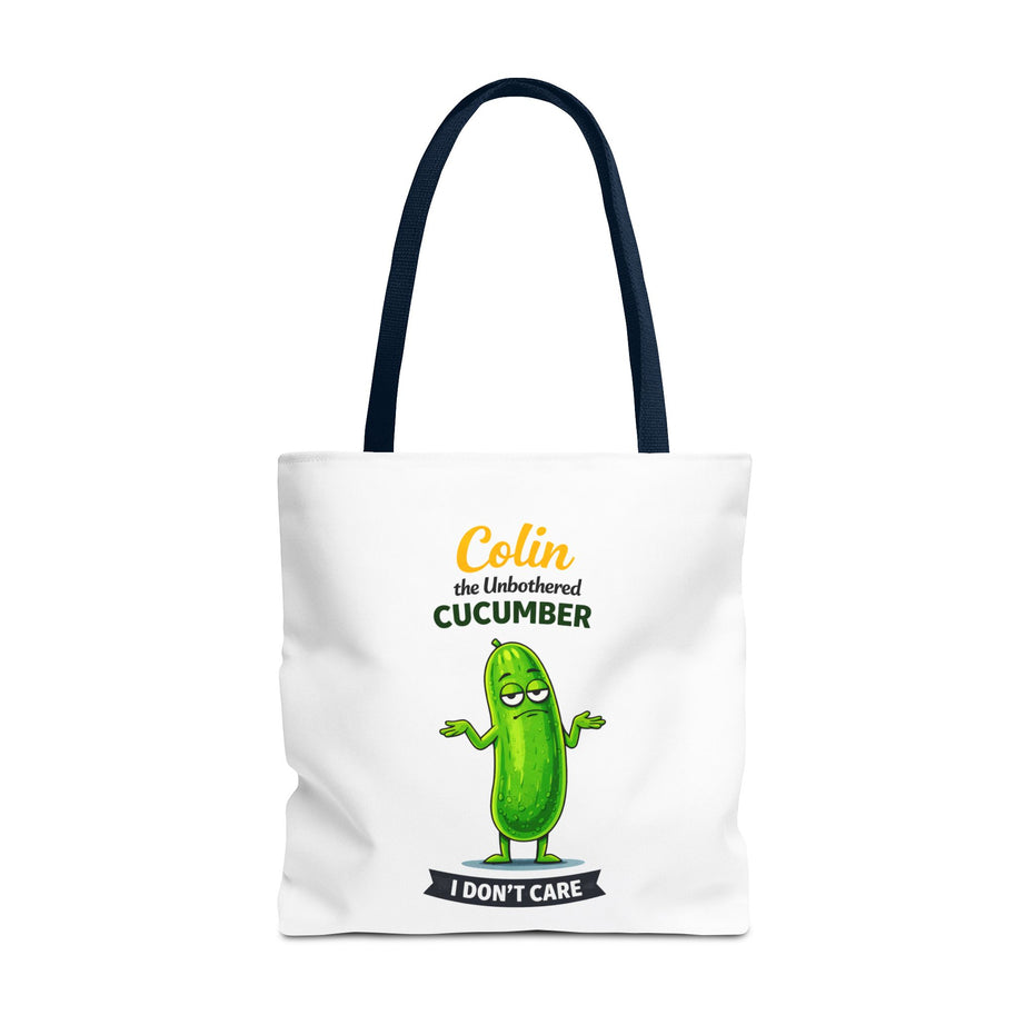 Colin the Unbothered Cucumber | Funny Vegetable Tote Bag