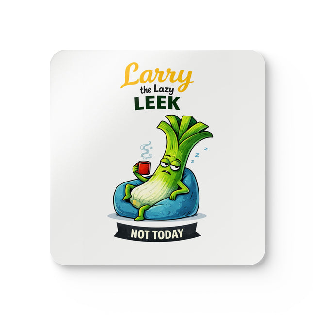 Larry the Lazy Leek | Funny Vegetable Coaster Set
