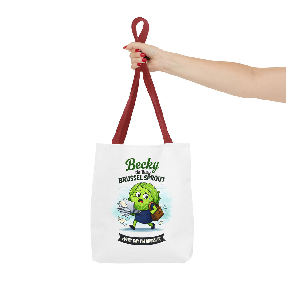 Becky the Busy Brussel Sprout | Funny Vegetable Tote Bag