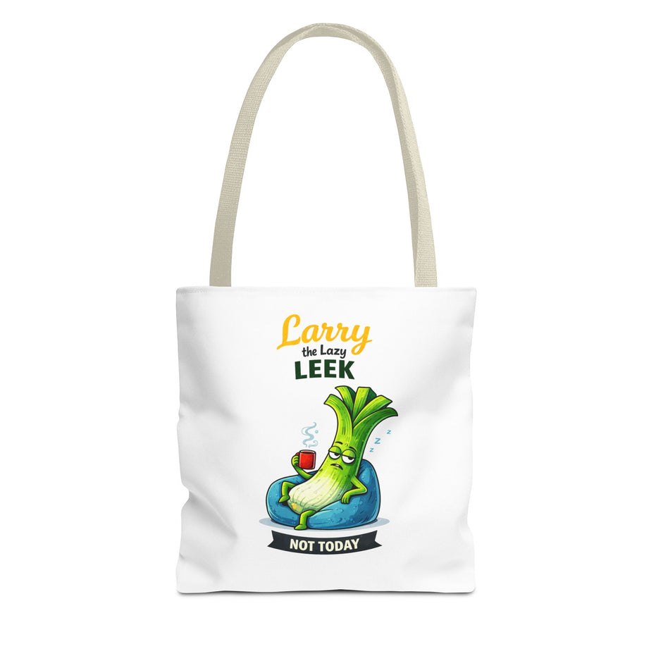 Larry the Lazy Leek | Funny Vegetable Tote Bag