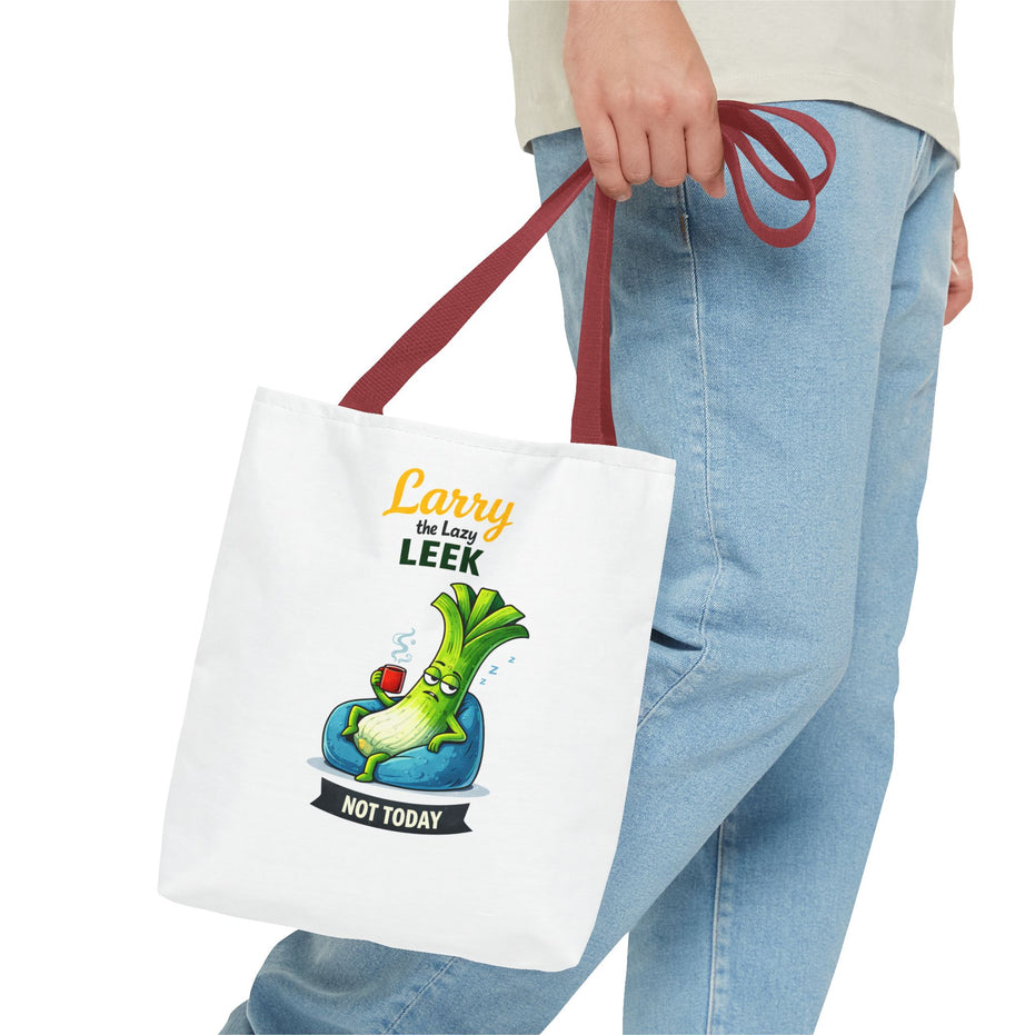 Larry the Lazy Leek | Funny Vegetable Tote Bag