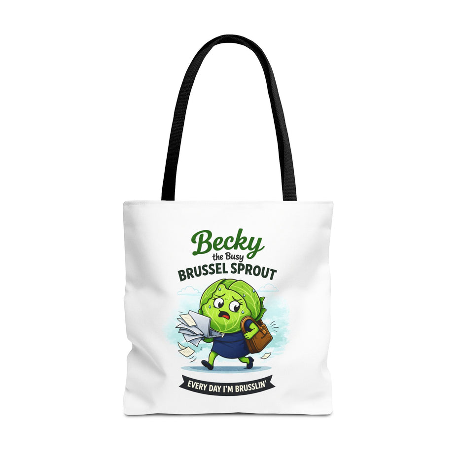 Becky the Busy Brussel Sprout | Funny Vegetable Tote Bag